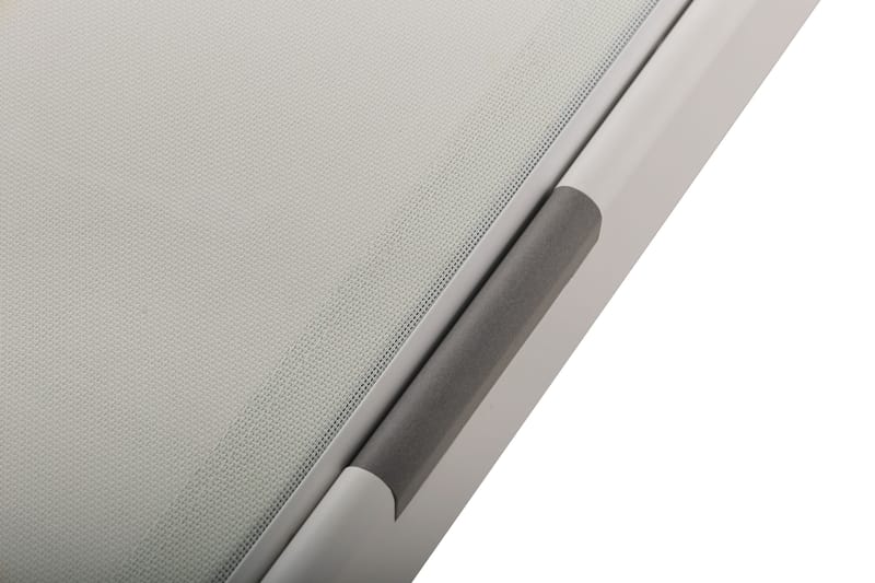 Monaco Solsäng med justerbar rygg i aluminium vit textil - Vit - Utemöbler - Utestolar & fåtöljer - Solsängar & solvagnar