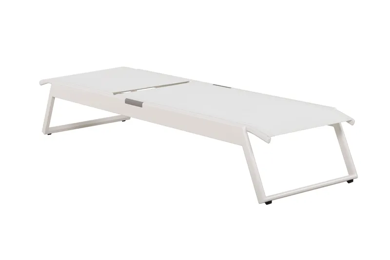 Monaco Solsäng med justerbar rygg i aluminium vit textil - Vit - Utemöbler - Utestolar & fåtöljer - Solsängar & solvagnar