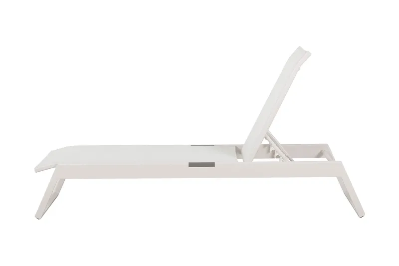Monaco Solsäng med justerbar rygg i aluminium vit textil - Vit - Utemöbler - Utestolar & fåtöljer - Solsängar & solvagnar