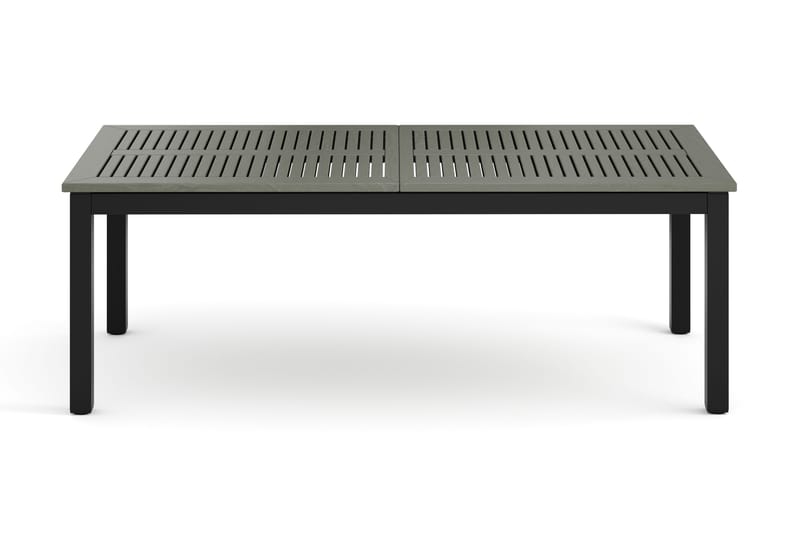 Monaco Stort rektangulärt förlängningsbart bord utomhus med iläggsskiva 210-310x90 cm i aluminium/plast - Svart/Grå - Utemöbler - Trädgårdsbord & Utebord - Matbord ute