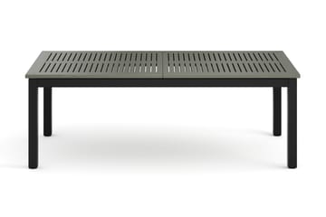 Monaco Stort rektangulärt förlängningsbart bord utomhus med iläggsskiva 210-310x90 cm i aluminium/plast - Svart/Grå - Utemöbler - Trädgårdsbord & Utebord - Matbord ute