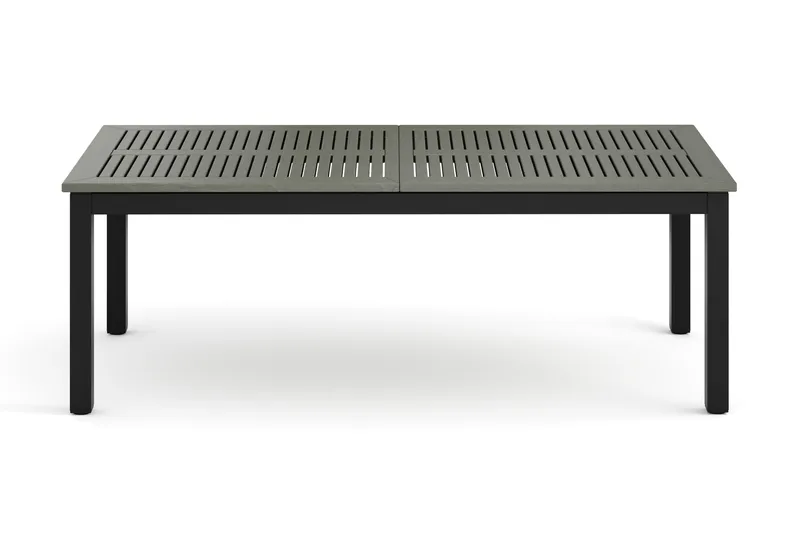 Monaco Stort rektangulärt förlängningsbart bord utomhus med iläggsskiva 210-310x90 cm i aluminium/plast - Svart/Grå - Utemöbler - Trädgårdsbord & Utebord - Matbord ute