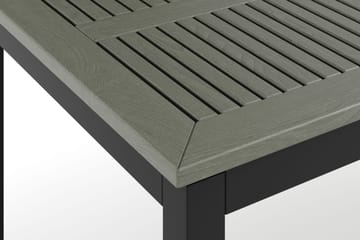 Monaco Stort rektangulärt förlängningsbart bord utomhus med iläggsskiva 210-310x90 cm i aluminium/plast - Svart/Grå - Utemöbler - Trädgårdsbord & Utebord - Matbord ute