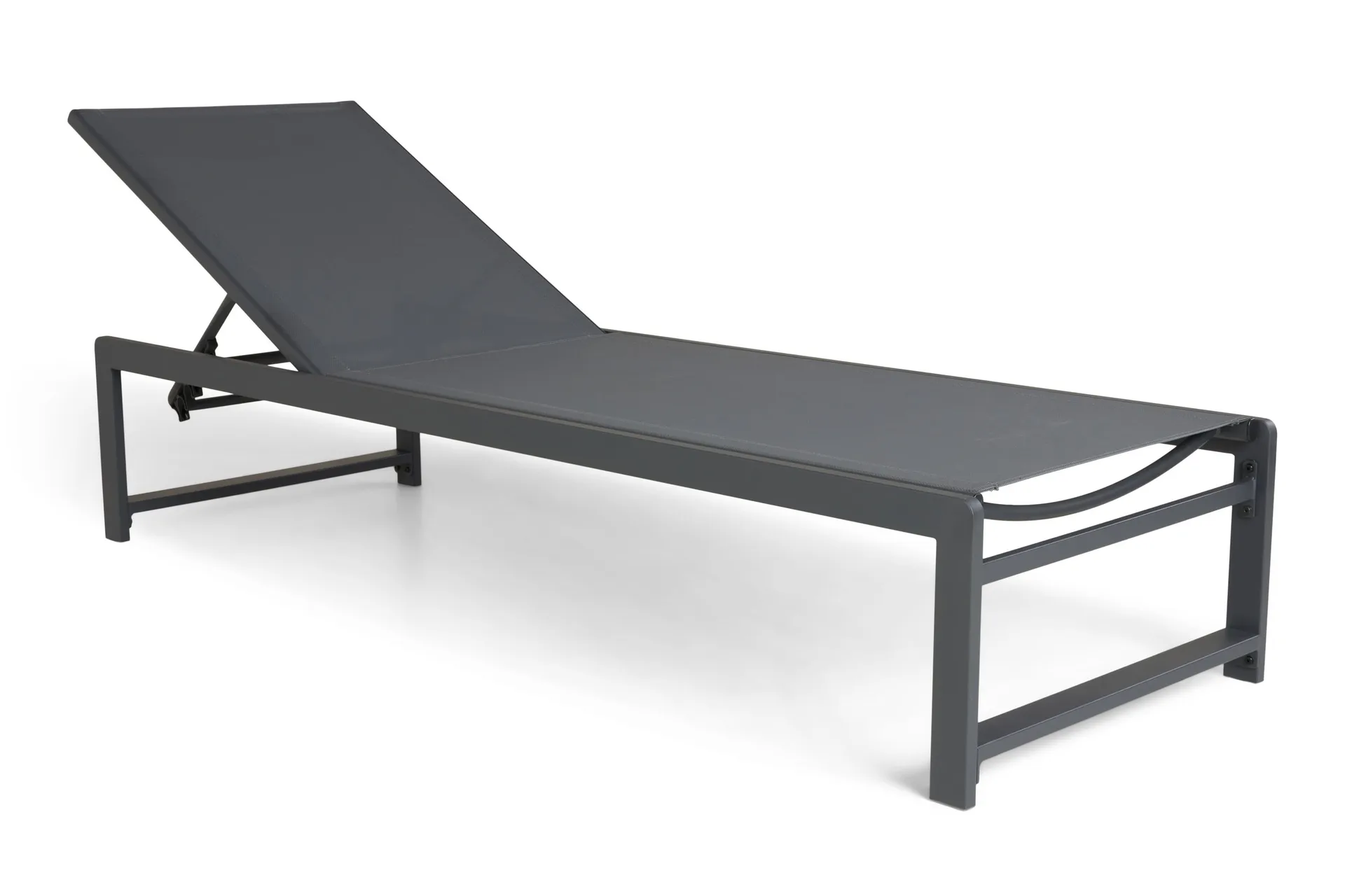 sanna solsäng med justerbart ryggstöd - svart