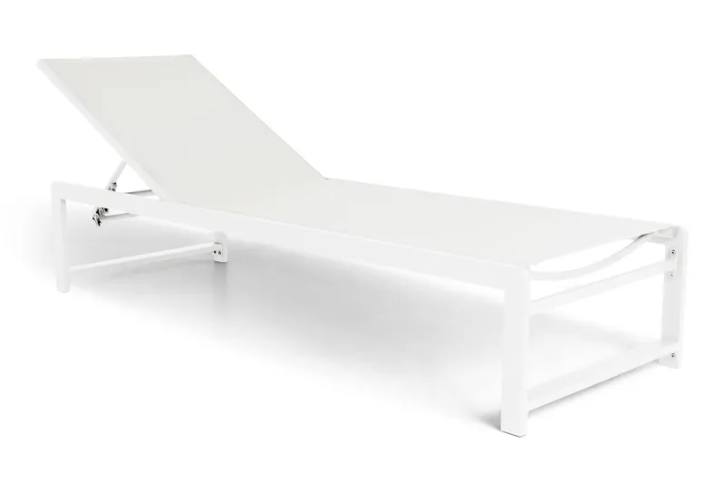 Sanna Solsäng Med Justerbart Ryggstöd - Vit - Utemöbler - Utestolar & fåtöljer - Solsängar & solvagnar