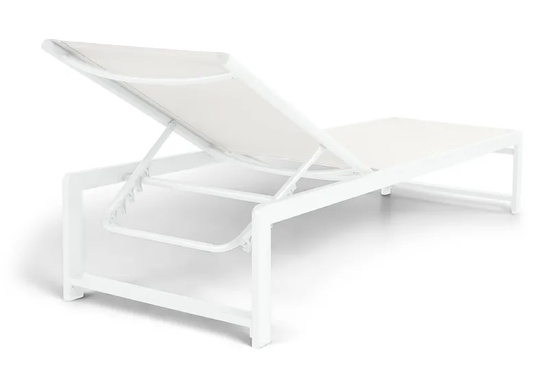 Sanna Solsäng Med Justerbart Ryggstöd - Vit - Utemöbler - Utestolar & fåtöljer - Solsängar & solvagnar