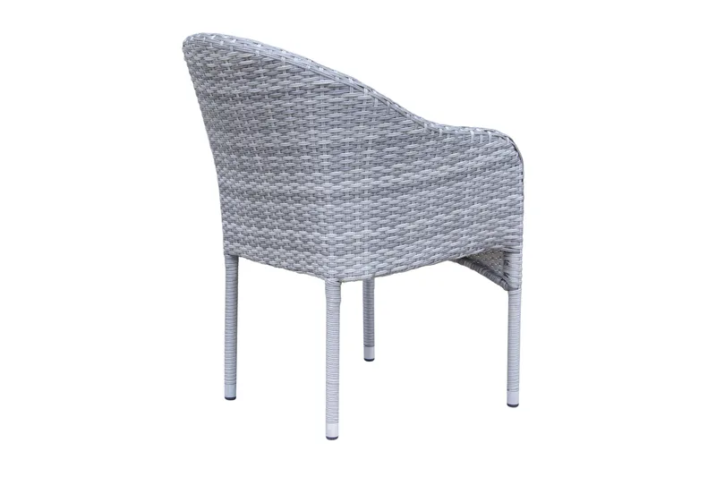 Thor loungestol utomhus i konstrotting med blå sittdyna - Grå - Utemöbler - Utestolar & fåtöljer - Utefåtöljer & loungefåtöljer