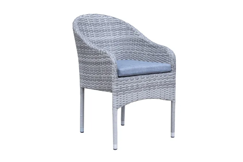 Thor loungestol utomhus i konstrotting med grå sittdyna, Grå