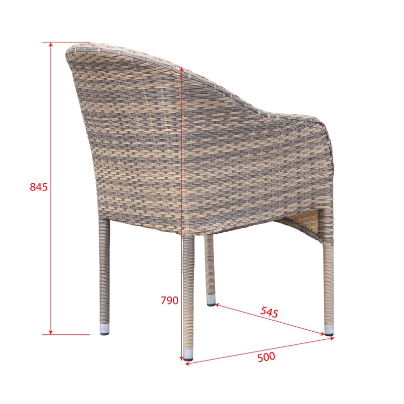 Thor loungestol utomhus i konstrotting med naturfärgad sittdyna - Beige - Utemöbler - Utestolar & fåtöljer - Utefåtöljer & loungefåtöljer