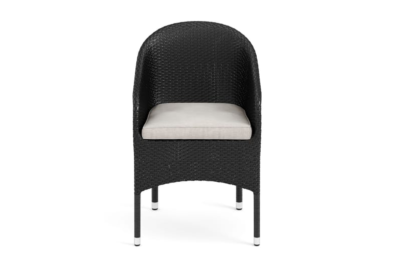 Thor loungestol utomhus i konstrotting med svart sittdyna - Svart - Utemöbler - Utestolar & fåtöljer - Utefåtöljer & loungefåtöljer