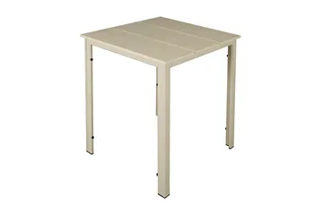Tunis Cafebord utomhus 70x70 cm i metall/plast - Beige - Utemöbler - Trädgårdsbord & Utebord - Cafebord