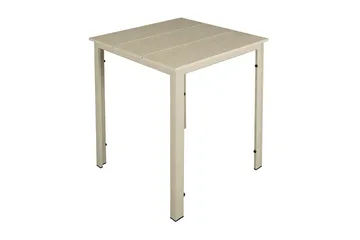Tunis Cafebord utomhus 70x70 cm i metall/plast - Beige - Utemöbler - Trädgårdsbord & Utebord - Cafebord