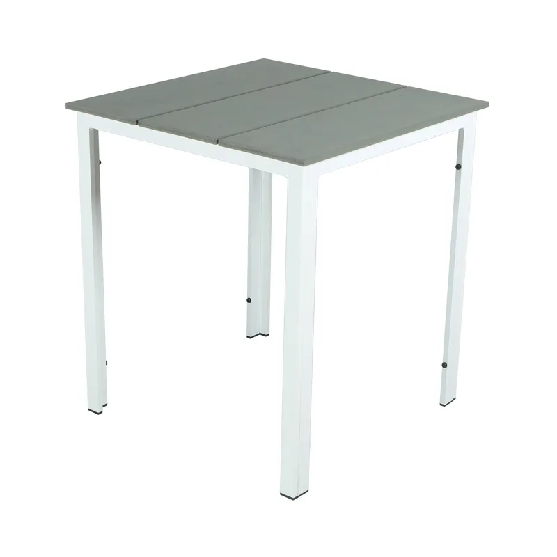 Tunis Cafebord utomhus 70x70 cm i metall/plast - Grå/Vit - Utemöbler - Trädgårdsbord & Utebord - Cafebord