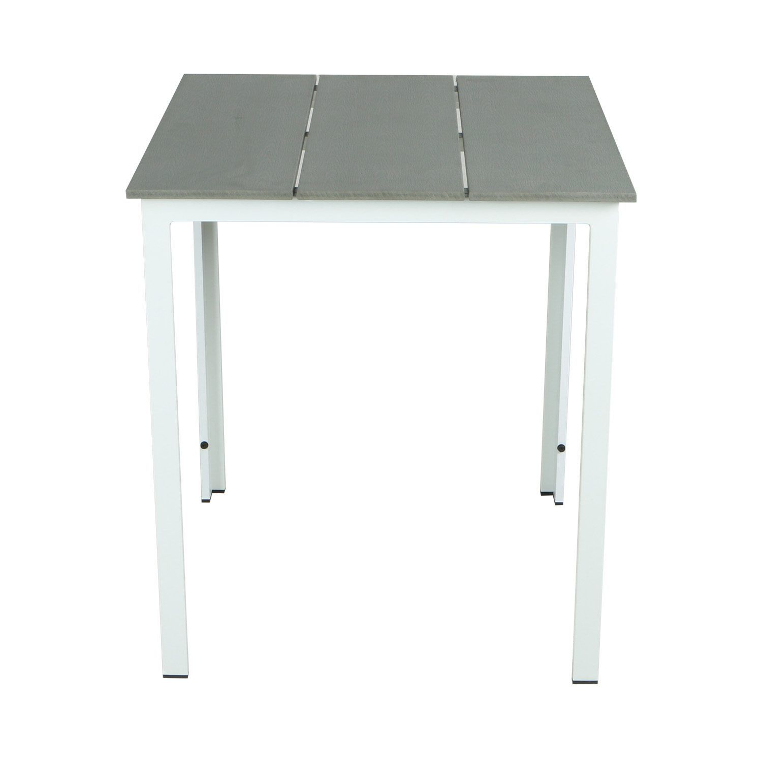 Tunis Cafebord utomhus 70x70 cm i metall/plast - Gr&aring;/Vit