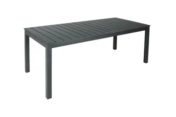 Tunis Rektangulärt Stort Förlängningsbart Matbord utomhus 205/305x90 cm i metall plast - Svart - Utemöbler - Trädgårdsbord & Utebord - Matbord ute