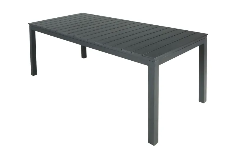 Tunis Rektangulärt Stort Förlängningsbart Matbord utomhus 205/305x90 cm i metall plast - Svart - Utemöbler - Trädgårdsbord & Utebord - Matbord ute
