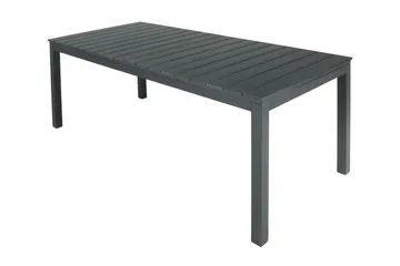 Tunis Rektangulärt Stort Förlängningsbart Matbord utomhus 205/305x90 cm i metall plast - Svart - Utemöbler - Trädgårdsbord & Utebord - Matbord ute
