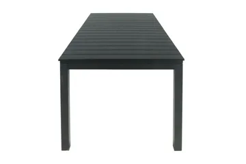 Tunis Rektangulärt Stort Förlängningsbart Matbord utomhus 205/305x90 cm i metall plast - Svart - Utemöbler - Trädgårdsbord & Utebord - Matbord ute