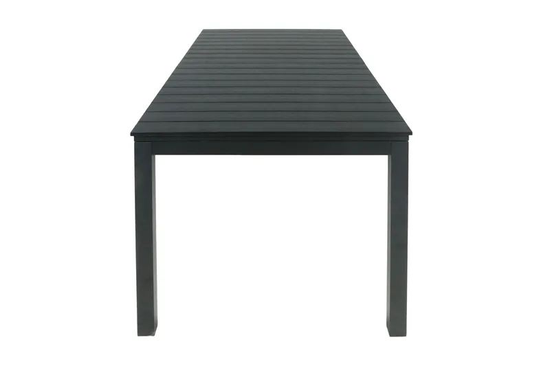 Tunis Rektangulärt Stort Förlängningsbart Matbord utomhus 205/305x90 cm i metall plast - Svart - Utemöbler - Trädgårdsbord & Utebord - Matbord ute