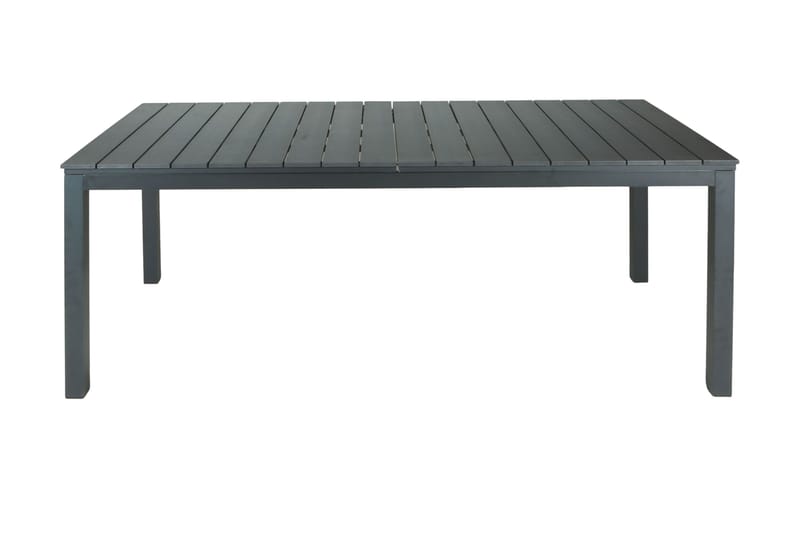 Tunis Rektangulärt Stort Förlängningsbart Matbord utomhus 205/305x90 cm i metall plast, Svart