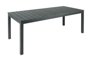 Tunis Rektangulärt Stort Förlängningsbart Matbord utomhus 205/305x90 cm i metall plast - Svart - Utemöbler - Trädgårdsbord & Utebord - Matbord ute