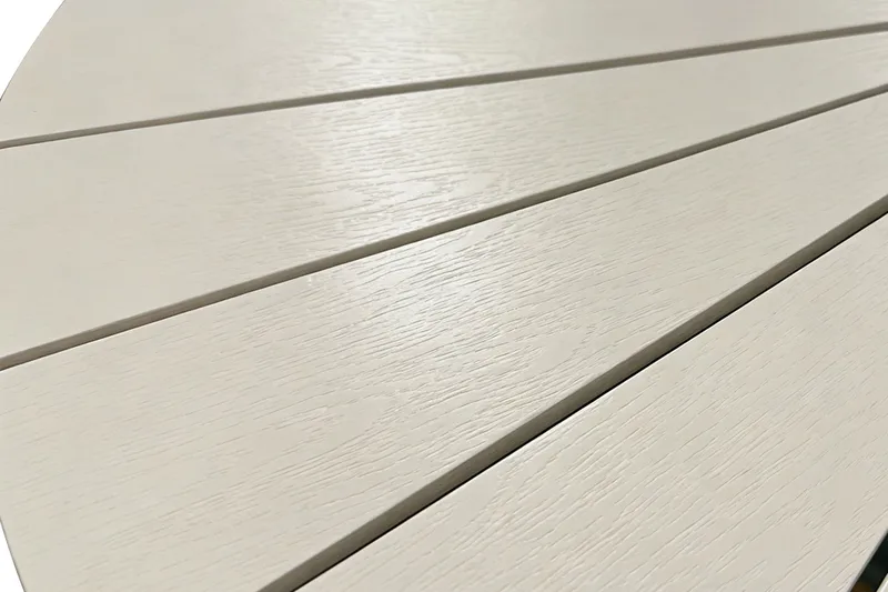 Tunis Runt Matbord utomhus 120 cm i aluminium metall - Beige - Utemöbler - Trädgårdsbord & Utebord - Matbord ute