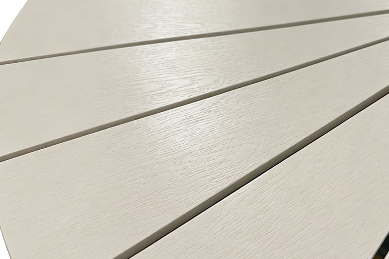Tunis Runt Matbord utomhus 120 cm i aluminium metall - Beige - Utemöbler - Trädgårdsbord & Utebord - Matbord ute