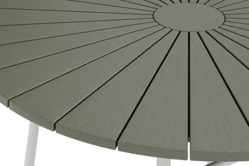 Tunis Runt Matbord utomhus 120 cm i aluminium metall - Grå/Vit - Utemöbler - Trädgårdsbord & Utebord - Matbord ute