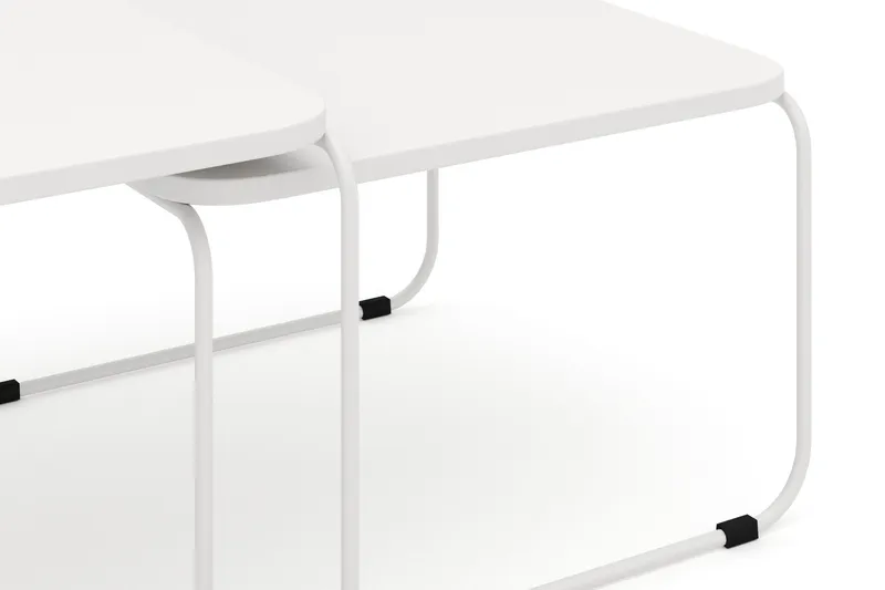 Usteryd Fyrkantigt satsbord utomhus 70x41x70 cm i stål / Metall - Beige - Utemöbler - Trädgårdsbord & Utebord - Soffbord utomhus & loungebord