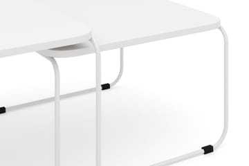 Usteryd Fyrkantigt satsbord utomhus 70x41x70 cm i stål / Metall - Beige - Utemöbler - Trädgårdsbord & Utebord - Soffbord utomhus & loungebord