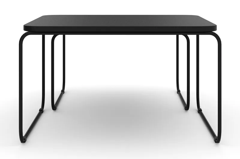 Usteryd Fyrkantigt satsbord utomhus 70x41x70 cm i stål / Metall - Svart - Utemöbler - Tr ädgårdsbord & Utebord - Soffbord utomhus & loungebord