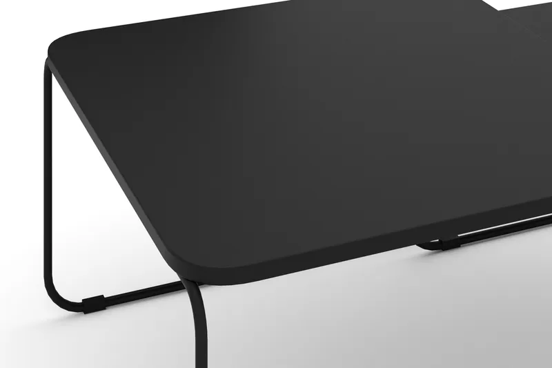 Usteryd Fyrkantigt satsbord utomhus 70x41x70 cm i stål / Metall - Svart - Utemöbler - Trädgårdsbord & Utebord - Soffbord utomhus & loungebord