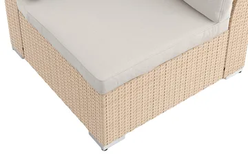 Wisconsin Hörnmodul utomhus i konstrotting med vattenavisande dyna - Beige - Utemöbler - Övrigt utemöbler - Modulsoffa utomhus - Hörnmodul utesoffa