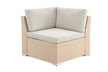 Wisconsin Hörnmodul utomhus i konstrotting med vattenavisande dyna - Beige - Utemöbler - Övrigt utemöbler - Modulsoffa utomhus - Hörnmodul utesoffa