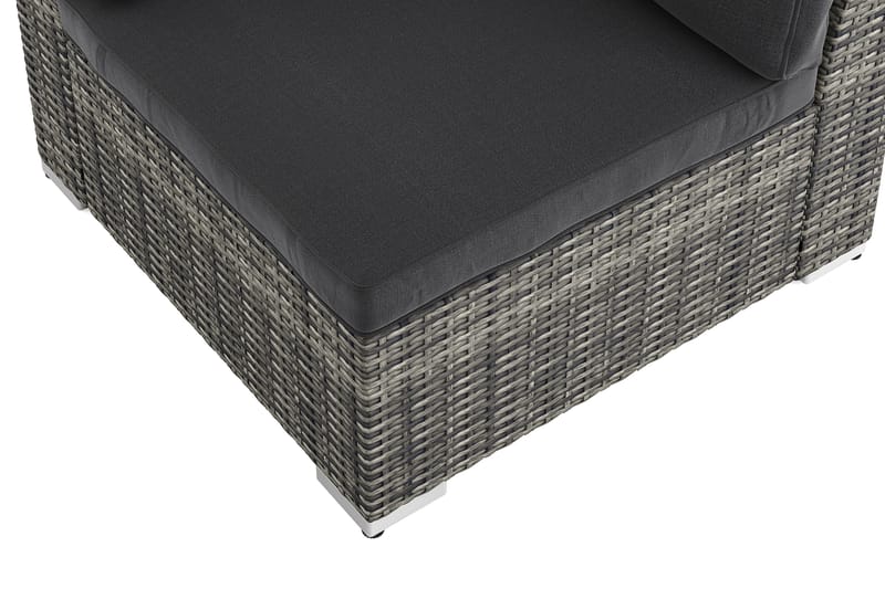 Wisconsin Hörnmodul utomhus i konstrotting med vattenavisande dyna - Grå - Utemöbler - Övrigt utemöbler - Modulsoffa utomhus - Hörnmodul utesoffa