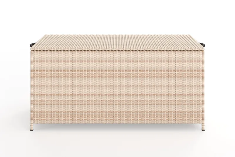Zahara Dynbox utomhus i konstrotting med handtag 140x60x60 cm - Beige - Utemöbler - Dynförvaring & möbelskydd - Dynboxar & dynlådor