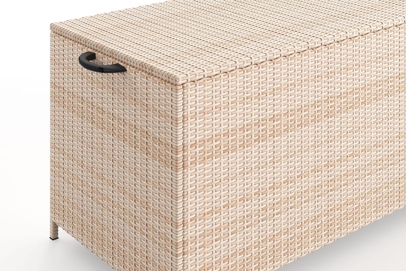 Zahara Dynbox utomhus i konstrotting med handtag 140x60x60 cm - Beige - Utemöbler - Dynförvaring & möbelskydd - Dynboxar & dynlådor