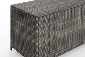 Zahara Dynbox utomhus i konstrotting med handtag 140x60x60 cm - Grå - Utemöbler - Dynförvaring & möbelskydd - Dynboxar & dynlådor