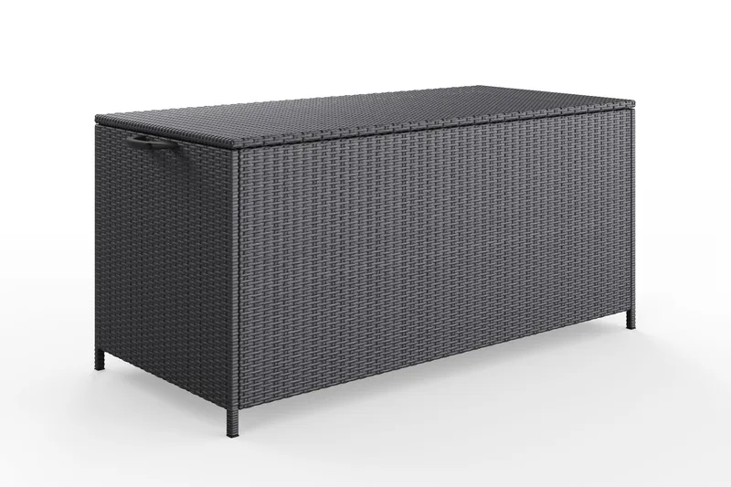 Zahara Dynbox utomhus i konstrotting med handtag 140x60x60 cm, Svart