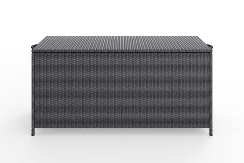 Zahara Dynbox utomhus i konstrotting med handtag 140x60x60 cm - Svart - Utemöbler - Dynförvaring & möbelskydd - Dynboxar & dynlådor