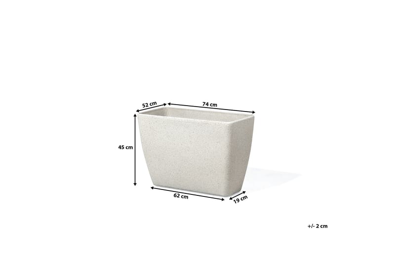 Baris Kruka 60 cm - Beige - Inredning & dekor - Trädgårdsdekoration - Utomhuskrukor - Blomkrukor