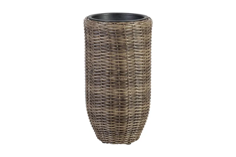 Blomkruka Wicker Mörkbrun