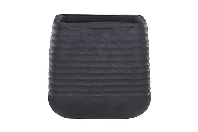 Kruka 50 x 50 x 49 cm svart PARIKIA - Svart - Inredning & dekor - Trädgårdsdekoration - Utomhuskrukor - Blomkrukor