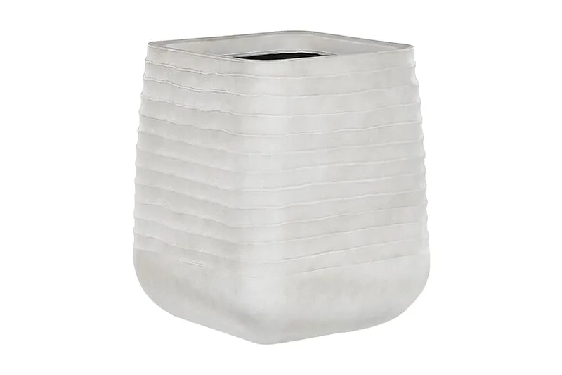 Kruka 50 x 50 x 49 cm vit PARIKIA - Vit - Inredning & dekor - Trädgårdsdekoration - Utomhuskrukor - Blomkrukor