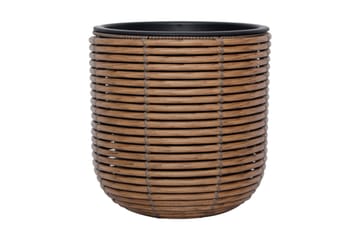 Wicker Blomkruka D27xH28 cm Brun - Inredning & dekor - Trädgårdsdekoration - Utomhuskrukor - Blomkrukor