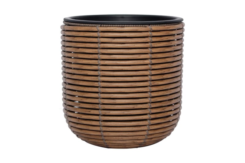 Wicker Blomkruka D27xH28 cm Brun - Inredning & dekor - Trädgårdsdekoration - Utomhuskrukor - Blomkrukor