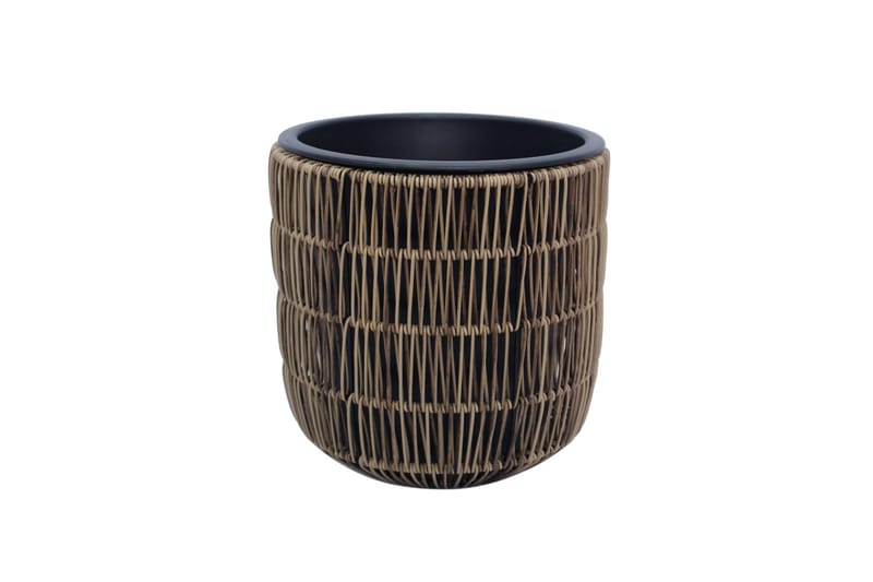 Wicker Blomkruka D27xH28 cm Ljusbrun - Inredning & dekor - Trädgårdsdekoration - Utomhuskrukor - Blomkrukor