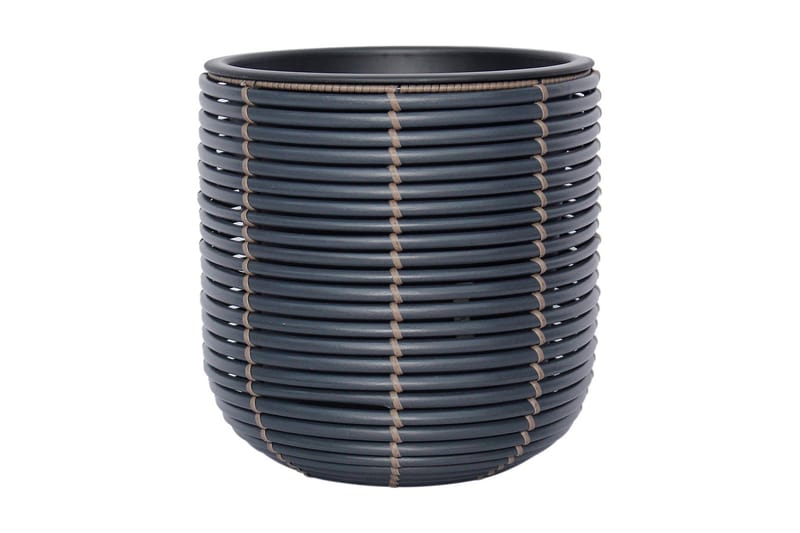WICKER Blomkruka D27xH28 cm Svart - Inredning & dekor - Trädgårdsdekoration - Utomhuskrukor - Blomkrukor