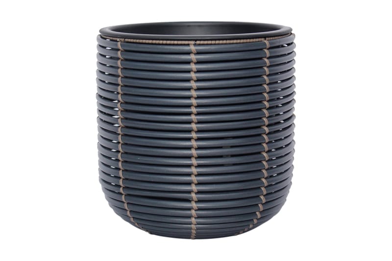 WICKER Blomkruka D27xH28 cm Svart - Inredning & dekor - Trädgårdsdekoration - Utomhuskrukor - Blomkrukor