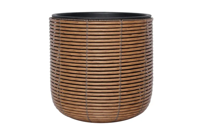 Wicker Blomkruka D35xH36 cm Brun - Inredning & dekor - Trädgårdsdekoration - Utomhuskrukor - Blomkrukor
